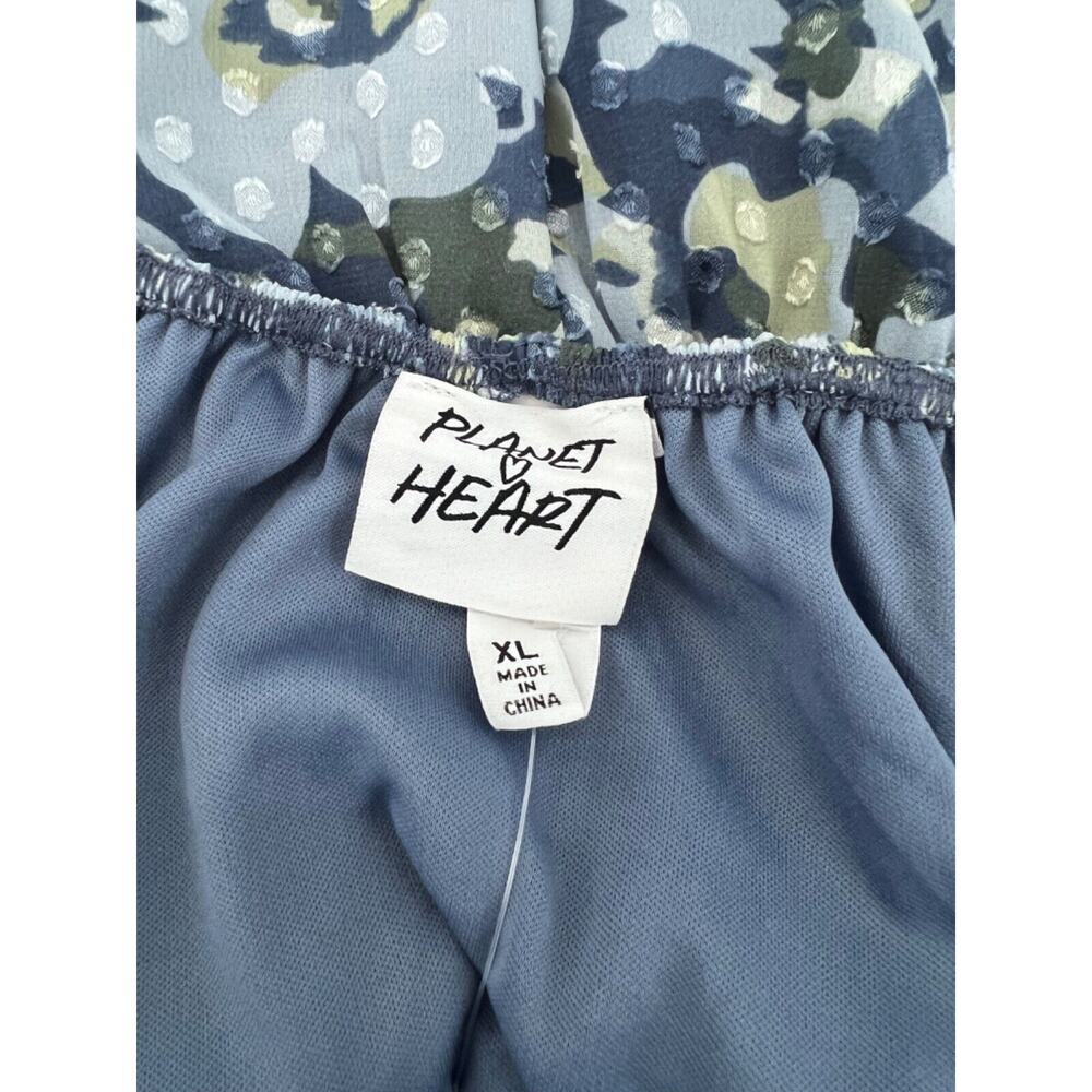 Planet Heart Women's Fall Wovens Long Sleeve Top Vintage Indigo XL - Picture 4 of 9